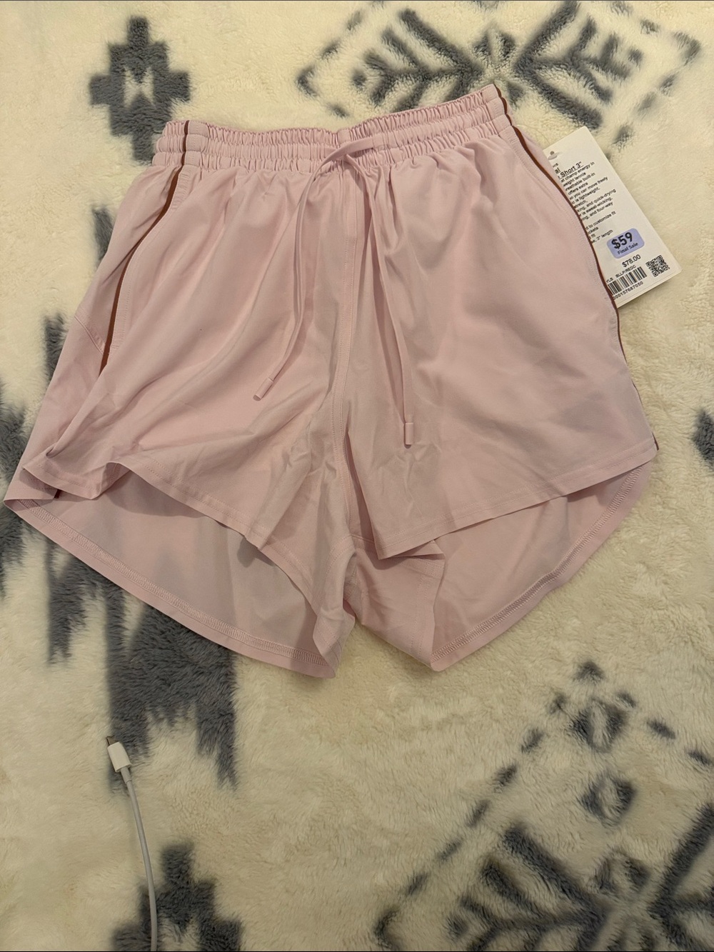 lululemon athletica Light Pink Layered Running Shorts